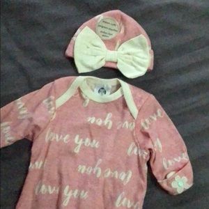 Ferber sleep night gown with matching cap